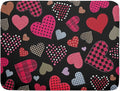 Happy Valentine's Day Black Dish Drying Mat by Sweetshow