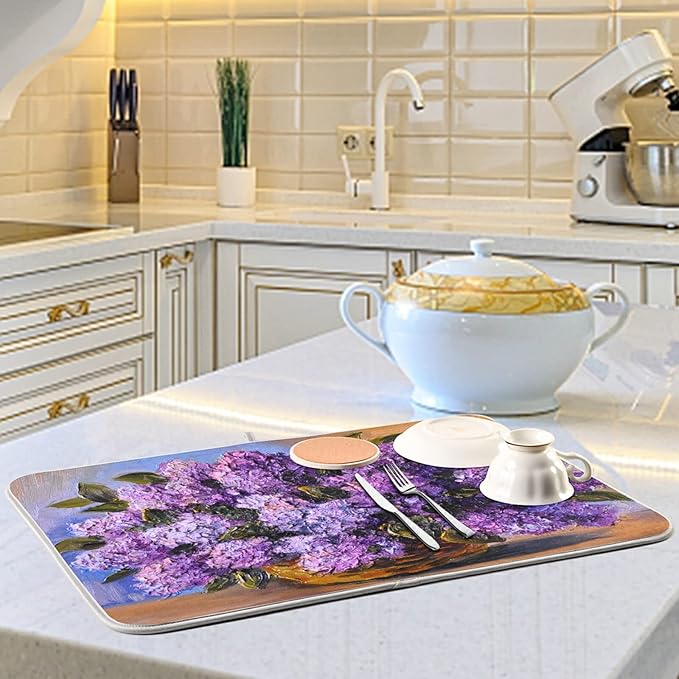 Absorbent Dish Drying Mat for Kitchen Counter - Image 6