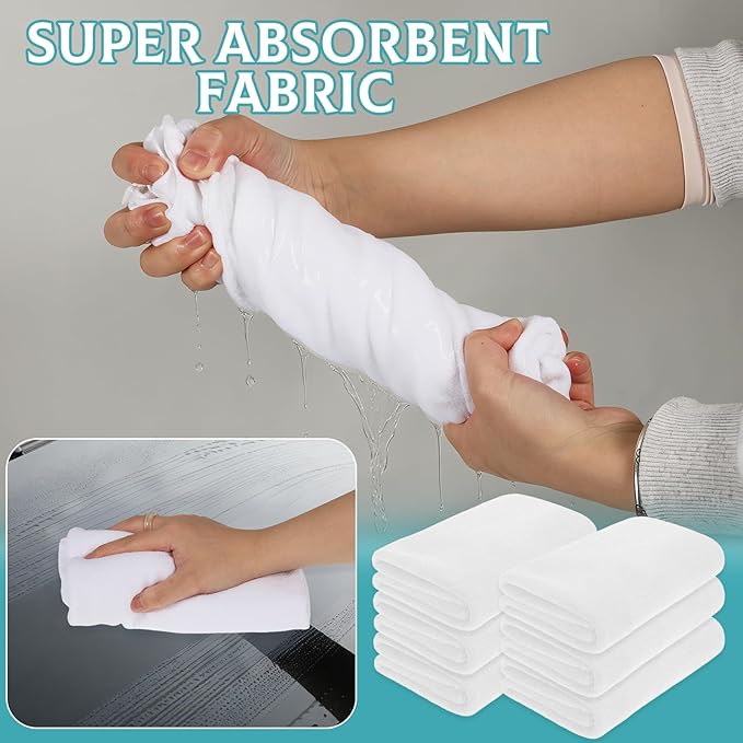 6 Pcs Extra Large Microfiber Cleaning Cloth Reusable Microfiber Towels Thick - Image 6