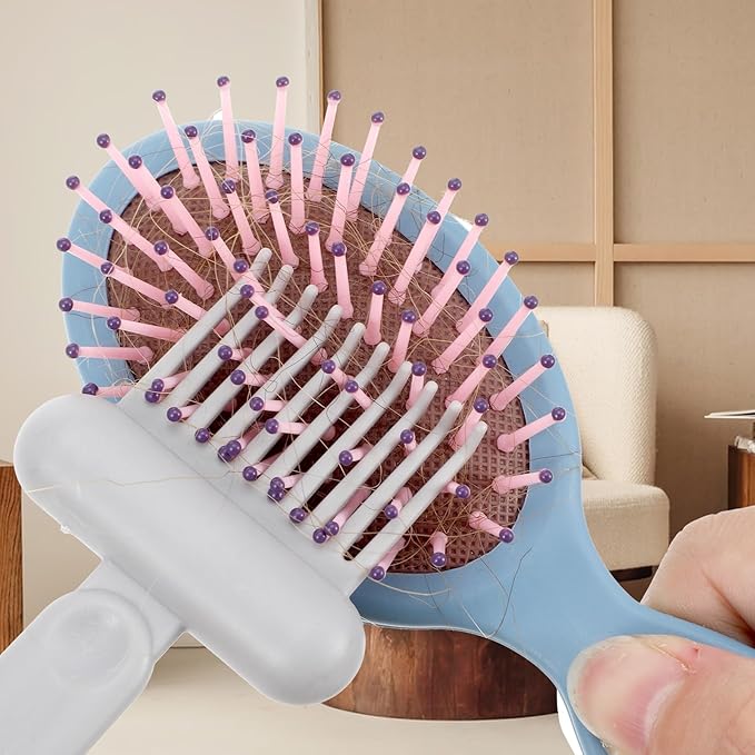 2Pcs Hair Brush Cleaning Tool 2-in-1 Comb Cleaner - Image 3