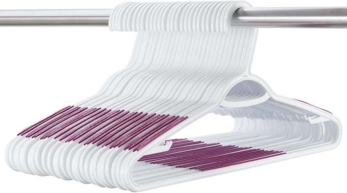 30 Pack Bendable Plastic Hangers Light-Weight Non-Slip Clothes/Suit Hangers - Image 3