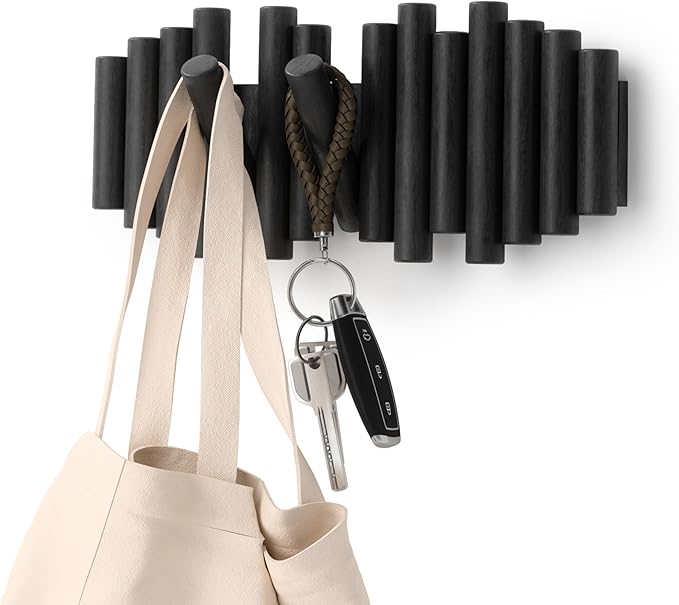Umbra Picket Wall-Mounted Coat Rack Rail Hook by Umbra