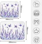 Purple Lavender Spring Summer Flower Floral Dish Drying Mat - Image 2