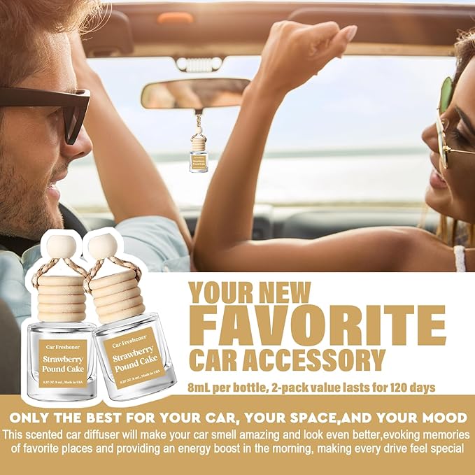 HoogaLife Car Air Freshener Diffuser 2 Pack Hanging Air Freshener Diffuser - Image 3