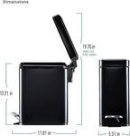 Home Zone Living 1.3 Gallon Small Bathroom Trash Can - Image 8
