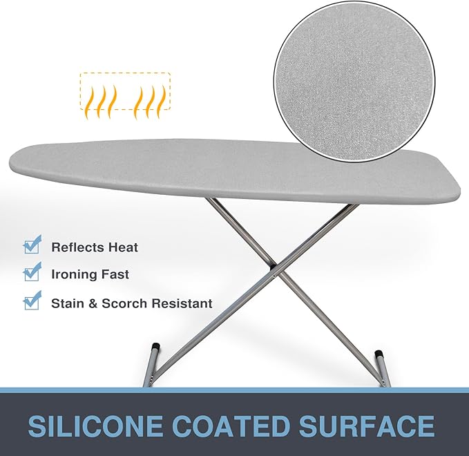 Extra Large Ironing Board Cover and Pad 22x57, 21x57 Thick Padding, Elastic Edge - Image 2