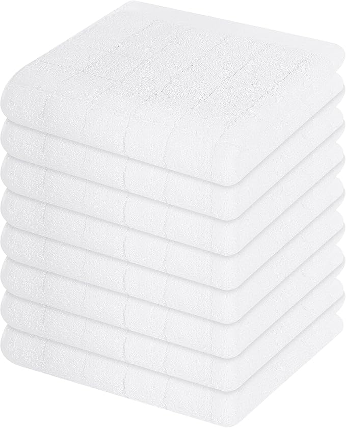 Mordimy 100% Cotton Terry Cloth Dish Cloths, Soft and Absorbent Checkered Dish by Mordimy