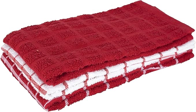Ritz Premium 100% Cotton Terry Check Kitchen Dish Towels by Ritz+Foodservice