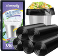 Hommaly 3 Gallon Small Black Trash Bags, Leakproof and Strong, and More by HOMMALY