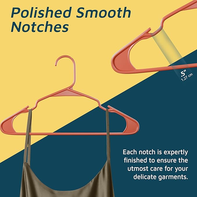 Lifemaster Plastic Clothes Hangers – Heavy Duty Hanger Set, - Image 7
