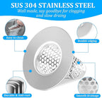 Dayker 3PCS Bathroom Sink Drain Strainers, Stainless Steel Hair Catcher - Image 3