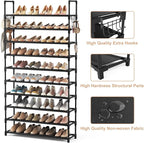 VTRIN 10 Tier Shoe Rack Tall Large Capacity 50 Pair Wide Shoe Organizer - Image 4