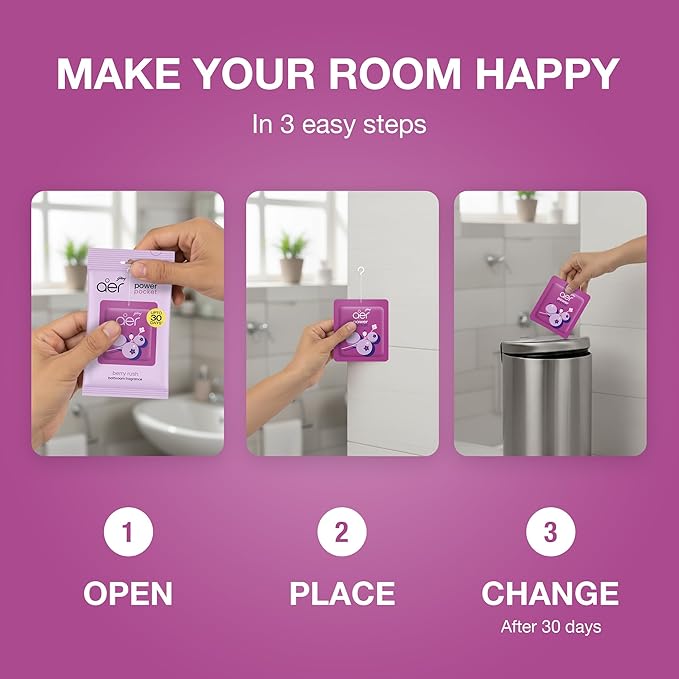 Godrej Aer Power Pocket Floral Delight Bathroom Fragrance 10 g - Image 8