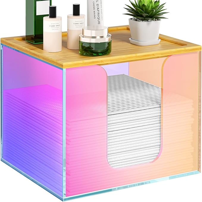 VITVITI Disposable Face Towel Holder Box, Acrylic Facial Towel Container by VITVITI
