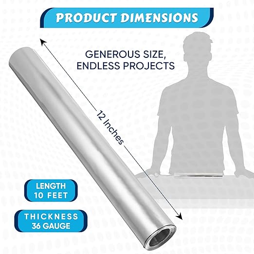 St. Louis Crafts Aluminum Metal Foil Roll, 36 Gauge, Durable Foil - Image 7