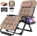 Suteck Oversized Zero Gravity Chair, 29In XL Outdoor Recliner Chair w/Removable Cushion&Headrest, Camping Lounge Chair w/Upgraded Lock&Footrest, Reclining Patio Chairs for Indoor Outdoor,500LBS by Suteck