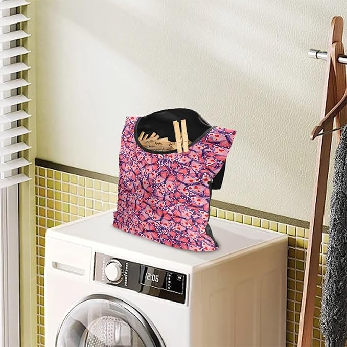 2 Pcs Clothespin Bag with Large Opening Clothes Pins Holder Outdoor and Laundry - Image 3