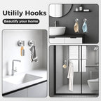 Shower Hooks for Inside Shower, No-Drill Removable&Reusable Towel Hooks for - Image 5