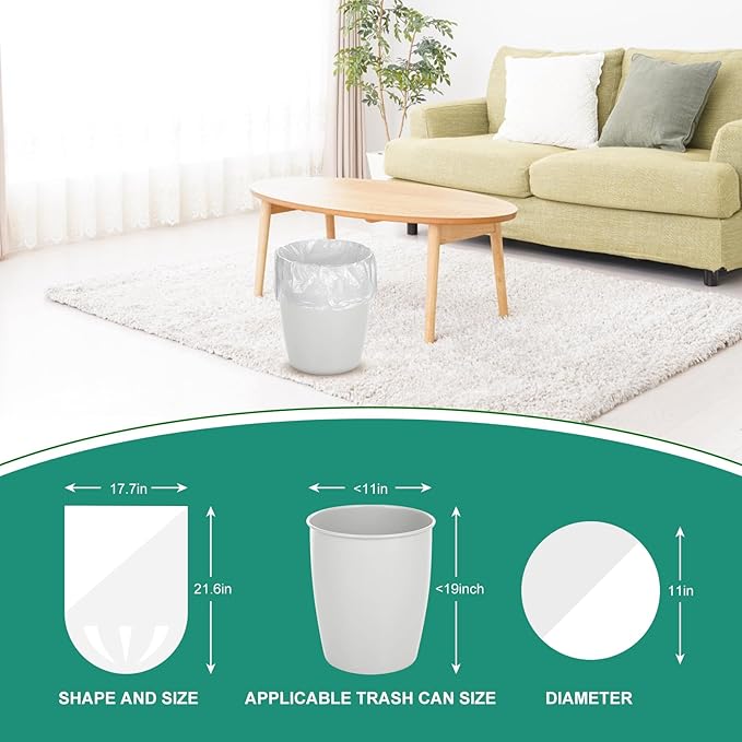 Magesh 4-6 Gallon Trash Bag Strong, Leakage-Free, Small Garbage Bags Unscented - Image 2