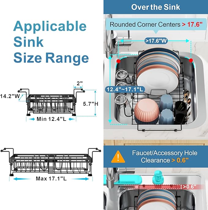 iSPECLE Expandable in Sink Dish Drying Rack - Image 2