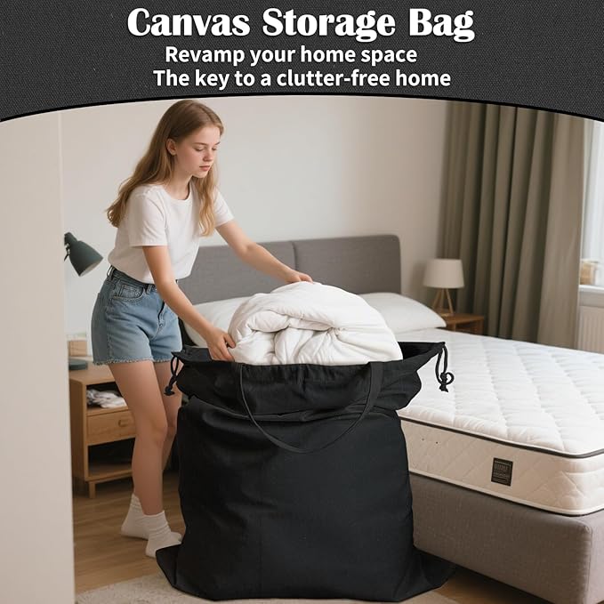 Canvas Laundry Bag 40"W x 35"H, Thick Canvas Laundry Bag - Image 6