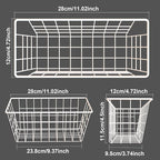 MaraFansie Wall Wire Baskets Adhesive Basket Hanging Kitchen Baskets No Drilling - Image 2