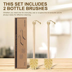 2-Pack Natural Wooden Bottle Brush - Image 6