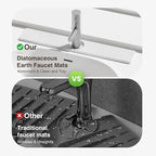 23.6" x 4" Stone Faucet Mat for Kitchen Sink, Quick Drying Diatomite Sink Tray - Image 6