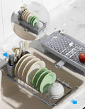 Nacial 2-in-1 Small Dish Drying Rack Fits 14''–21.8'' Sink, Dish Drainers by NacialPromise-Consumersfirstalways