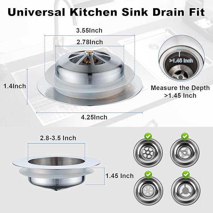 Kitchen Sink Drain Strainer – New Upgraded Kitchen Sink Stopper - Image 3