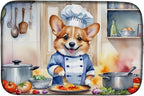 Caroline's Treasures DAC6235DDM Corgi The Chef Dish Drying Mat Absorbent Dish by CarolinesTreasures