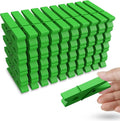 50PCS Colored Wooden Clothespins, 2.9inch Green Clothes Pins by HONGYUTAI