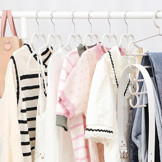 Plastic Hangers 30 Pack, Cute Hangers Ultra Thin Space Saving - Image 5