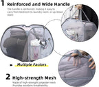 Collapsible Laundry Basket, 90L Foldable Pop-up Laundry Hamper - Image 3