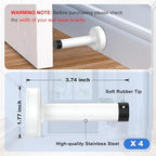 4 Pack Door Stops, 304 Stainless Steel Door Stoppers, Easy Installation - Image 3
