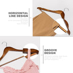 HOUSE DAY Bulk Wooden Hangers 150 Pack, Heavy Duty Wood Coat Hangers - Image 2