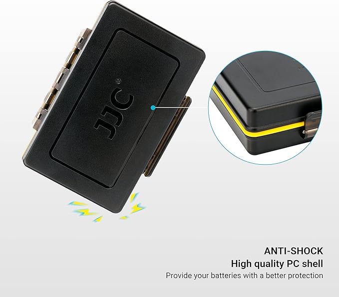 JJC 16 Slot AAA Battery Case, Shockproof & Water-Resistant Storage Box Holder - Image 4