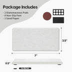 2PCS 7"x3.5" Water Absorbing Bathroom Sink Vanity Trays, Diatomite Stone Quick - Image 3