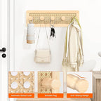 Homode Wooden Wall Hooks, Wall Mounted Coat Rack - Image 3