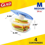 GladWare To Go Snack Food Storage Containers, Medium Rectangle Holds 24 Ounces - Image 5