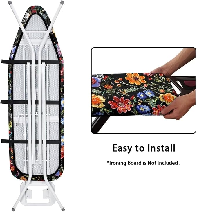 Colorful Flower Ironing Board Cover, Standard Size 15x54 Inch - Image 4