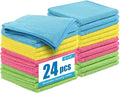 Microfiber Cleaning Cloth 12"X12" 24 Pack Colour Lint Free Microfiber Towels by Tekswip