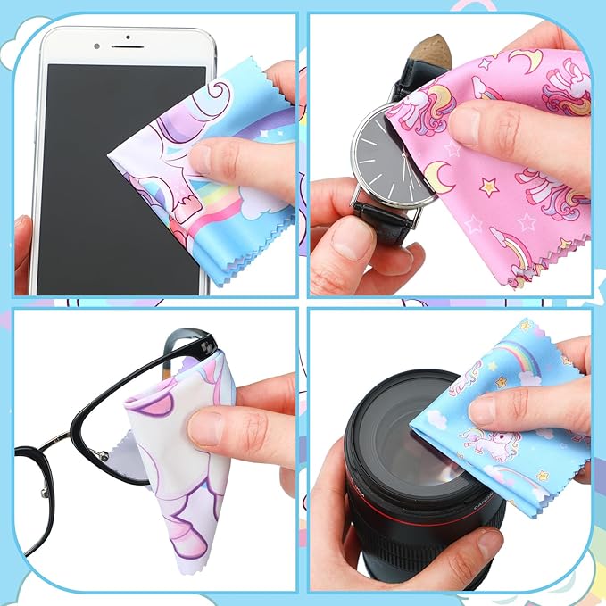 Sinmoe 20 Pcs Microfiber Cleaning Cloth Cute Unicorn Design Microfiber Soft - Image 5