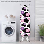 Pink Flower Cow Print Ironing Board Cover Soft Stain Resistant Ironing Board - Image 3