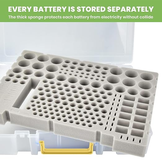 Battery Organizer Storage Holder- Batteries Case Containers Box - Image 3