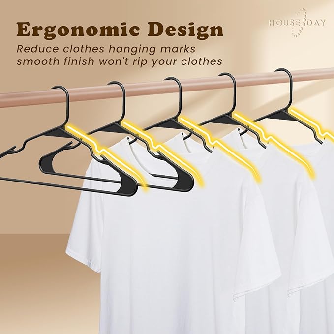 HOUSE DAY Plastic Hangers 100 Pack - Image 7