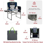 SUNNYFEEL Camping Directors Chair, Heavy Duty,Oversized Portable Folding Chair with Side Table, Pocket for Beach, Fishing,Trip,Picnic,Lawn,Concert Outdoor Foldable Camp Chairs - Image 3