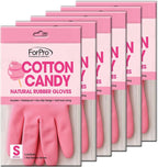 ForPro Natural Rubber Gloves, 6 Pairs Reusable Multi-Purpose Household Cleaning - Image 3