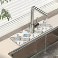 Ceramic Wall Tiles Sink Splash Guard Faucet Mat Moroccan Graphics Super by Unknown