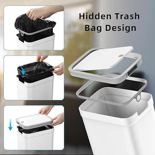 MOPALL 2 Pack Bathroom Trash Can - Image 7